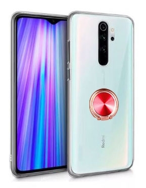 Eiroo Ring Crystal Xiaomi Redmi Note 8 Pro Yüzüklü Silikon Kılıf - 1