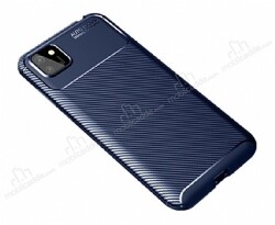 Eiroo Rugged Carbon Huawei Y5p Lacivert Silikon Kılıf - Eiroo