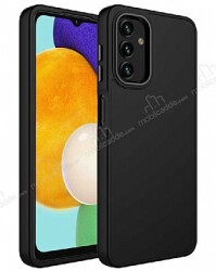 Eiroo Samsung Galaxy A13 Metal Çerçeveli Siyah Rubber Kılıf - Eiroo