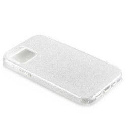 Eiroo Silvery iPhone 12 / iPhone 12 Pro 6.1 inç Simli Gold Silikon Kılıf - 2