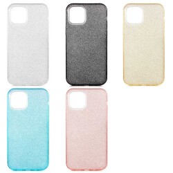 Eiroo Silvery iPhone 12 / iPhone 12 Pro 6.1 inç Simli Gold Silikon Kılıf - 3