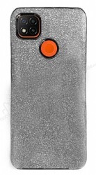 Eiroo Silvery Xiaomi Redmi 9C Simli Siyah Silikon Kılıf - Eiroo