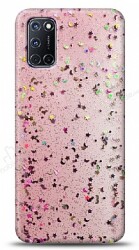 Eiroo Sparkle Oppo A72 Işıltılı Pembe Silikon Kılıf - Eiroo