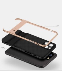 Eiroo Tiger Power iPhone 12 Mini 5.4 inç Standlı Ultra Koruma Rose Gold Silikon Kılıf - 3