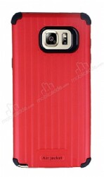 Eiroo Travel Samsung Galaxy Note 5 Ultra Koruma Kırmızı Kılıf - Eiroo