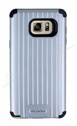 Eiroo Travel Samsung Galaxy Note 5 Ultra Koruma Silver Kılıf - Eiroo