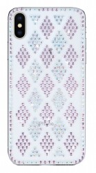 Eiroo Twinkler iPhone X / XS Pembe Taşlı Şeffaf Silikon Kılıf - 1