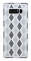 Eiroo Twinkler Samsung Galaxy Note 8 Siyah Taşlı Şeffaf Silikon Kılıf - Eiroo