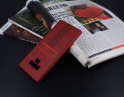 Eiroo Wallet iPhone XR Deri Görünümlü Kırmızı Silikon Kılıf - 3