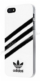 adidas iPhone SE / 5 / 5S Parlak Beyaz Rubber Klf