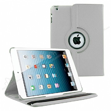 Apple iPad Air 360 Derece Dner Standl Silver Deri Klf