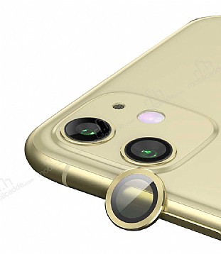 iPhone 12 Metal Kenarl Cam Gold Kamera Lensi Koruyucu
