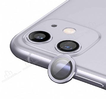 iPhone 12 mini 5.4 in Metal Kenarl Cam Lila Kamera Lensi Koruyucu