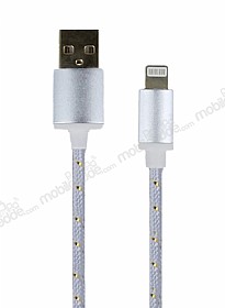 Cortrea Lightning USB Dayankl Halat Silver Data Kablosu 1,50m