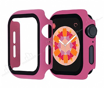 Apple Watch 4 / Watch 5 Cam Koyu Pembe Klf (40 mm)