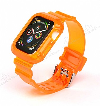 Apple Watch 4 / Watch 5 effaf Turuncu Silikon Kordon (40 mm)