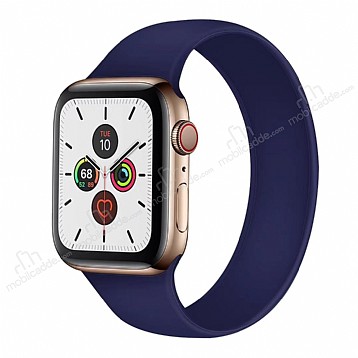 Apple Watch 4 / Watch 5 Solo Loop Lacivert Silikon Kordon 40mm