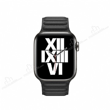 Apple Watch 6 Siyah Deri Kordon 40 mm