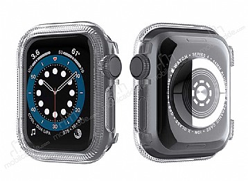 Apple Watch 6 effaf Silikon Klf ve Ekran Koruyucu 40 mm