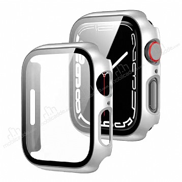 Apple Watch 7 Siyah ereveli Silver Klf 45mm