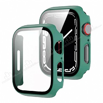 Apple Watch 7 Siyah ereveli Yeil Klf 45mm