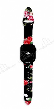 Apple Watch / Watch 2 / Watch 3 Krmz Gl Siyah Kordon (38 mm)