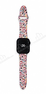 Apple Watch / Watch 2 / Watch 3 Renkli Desenli Kordon (38 mm)