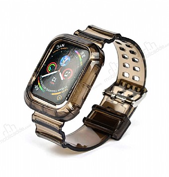 Apple Watch / Watch 2 / Watch 3 effaf Siyah Silikon Kordon (42 mm)