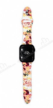 Apple Watch / Watch 2 / Watch 3 Turuncu iekli Kordon (38 mm)