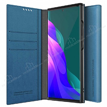 Araree Mustang Diary Samsung Galaxy Note 20 Ultra Czdanl Mavi Deri Klf