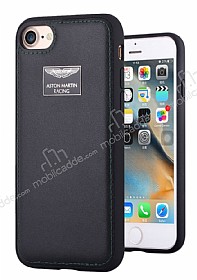 Aston Martin iPhone 7 / 8 Gerek Deri Siyah Rubber Klf