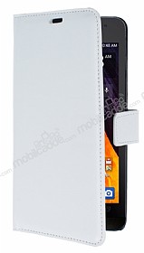 Asus ZenFone 6 Standl Czdanl Beyaz Deri Klf
