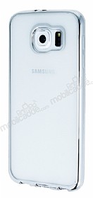 Samsung Galaxy S6 Silver Kenarl effaf Silikon Klf