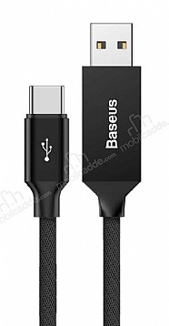 Baseus Artistic Striped Siyah USB Type-C Data Kablosu 5m
