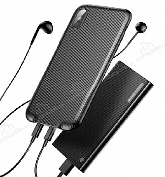 Baseus Audio Case iPhone X / XS ift Lightning Girili Siyah Rubber Klf