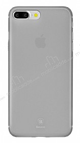 Baseus Frosting iPhone 7 Plus / 8 Plus Ultra nce effaf Siyah Rubber Klf