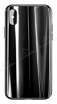 Baseus Glass Sparkling iPhone X / XS Siyah Rubber Klf