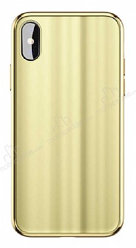 Baseus Glass Sparkling iPhone X / XS Gold Rubber Klf