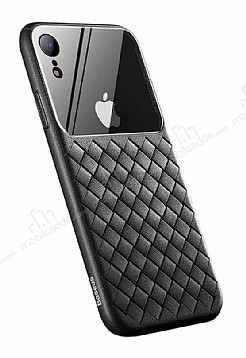 Baseus Glass Weaving iPhone XR Siyah Silikon Klf
