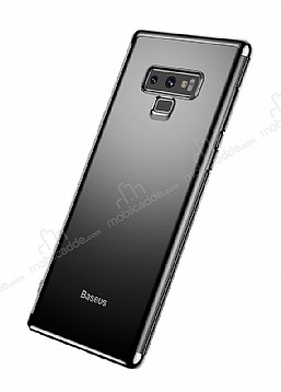 Baseus Glitter Samsung Galaxy Note 9 Siyah Kenarl Silikon Klf