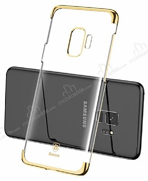 Baseus Glitter Samsung Galaxy S9 Gold Kenarl Rubber Klf