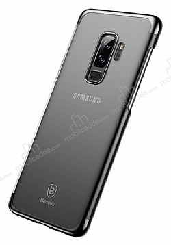 Baseus Glitter Samsung Galaxy S9 Plus Siyah Kenarl Rubber Klf