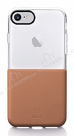 Baseus Half to Half iPhone 7 / 8 Kahverengi Silikon Klf