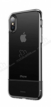 Baseus Half to Half iPhone X / XS Siyah Silikon Klf