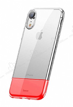 Baseus Half to Half iPhone XR Krmz Silikon Klf