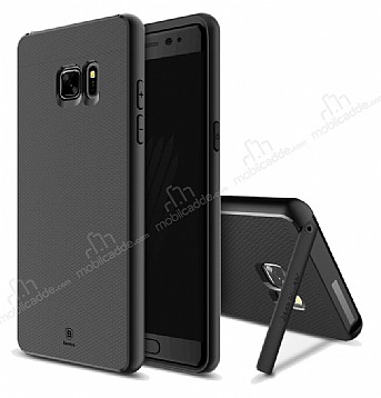 Baseus Hidden Bracket Samsung Galaxy Note FE Siyah Standl Rubber Klf