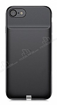 Baseus iPhone 7 / 8 Wireless arj zellikli Siyah Rubber Klf