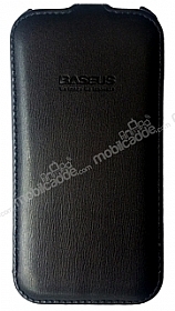 Baseus Samsung Galaxy S3 / S3 Neo Lx Kapakl Siyah Deri Klf