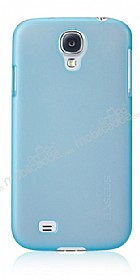 Baseus Samsung i9500 Galaxy S4 Silker Mavi Rubber Klf