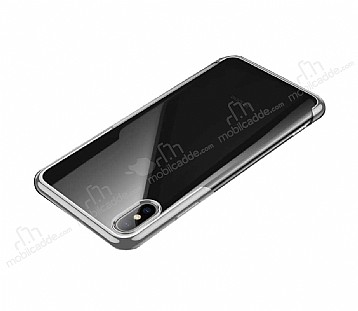 Baseus Shining iPhone XS Max Silver Kenarl Silikon Klf